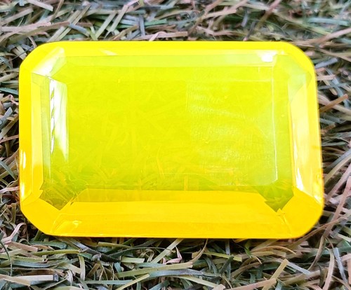 Transparent Emerald Cut EGL Certified 180 Ct Ethiopian Bi-Color Yellow Gemstone - Picture 5 of 13