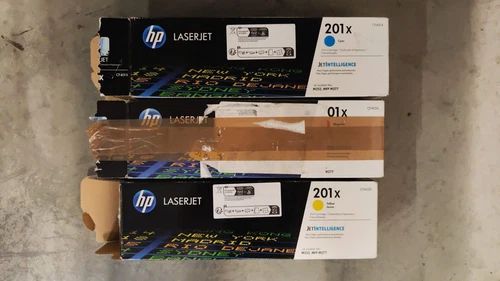 3x Genuine HP 201X Colour Toner Cartridges - FREE UK DELIVERY! VAT included