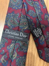 Rare Christian Dior Jeune Homme Kids Junior Clip on Necktie 100 Silk LNWOT