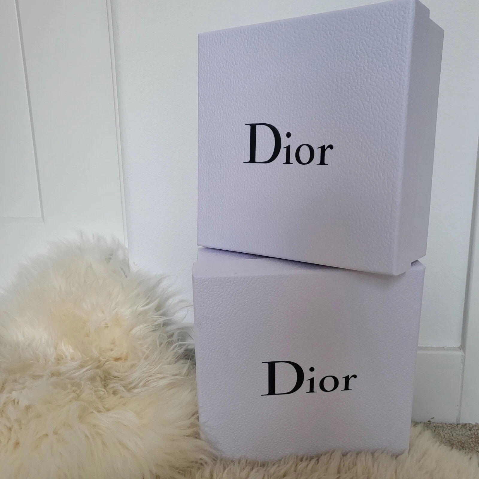 2 x NOUVEAU DIOR COFFRET CADEAU VIDE CEINTURE BIJOUX PETIT SAC RANGEMENT ORGANISATEUR MAISON DÉCO 