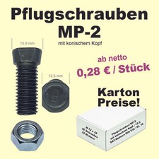 Pflugschraube MP-2 mit konischem Kopf,  Grubber  Schar Streichblech Pflug