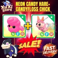 Combo – Neon Candyfloss Chick + NFR Candy Hare |Fast Shipping!