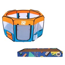 Travel Cat Bundle: Portable Scratcher  Play Tent for Adventurous Cats