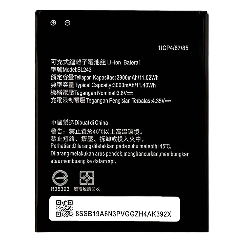 Batería Para Lenovo A7000 A7000-a K3 Note A7000 Turbo K50a40 K50-t5 K50-t3s BL243 Foto 2 de 4