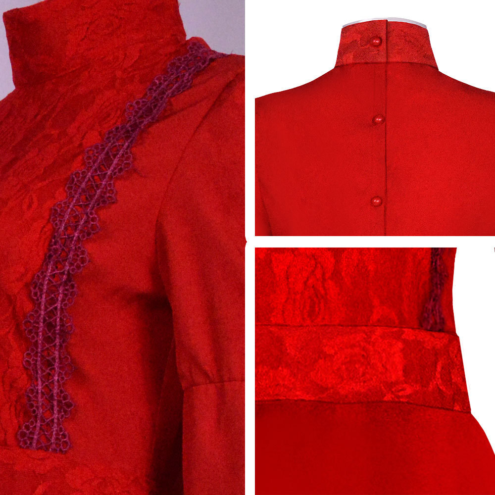 Pearl Cosplay Costume Horror Movie Women Dresses Halloween Party Red Dress | eBay Pearl Cosplay Costume Horror Movie Women Dresses Halloween Party Red Dress | eBay