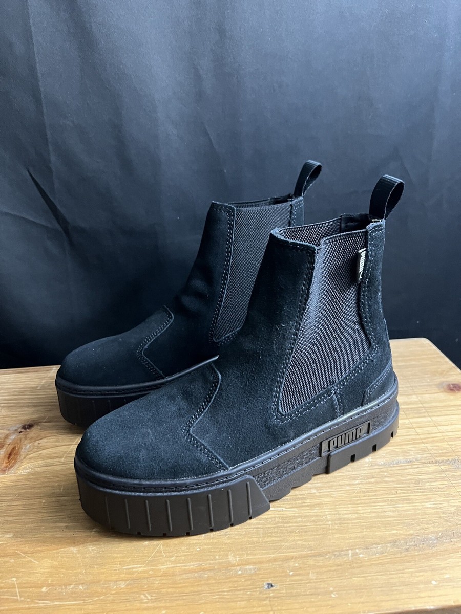 NWOB Puma Mayze Suede Platform Chelsea Womens Black Casual NWOB Puma Mayze Suede Platform Chelsea Womens Black Casual