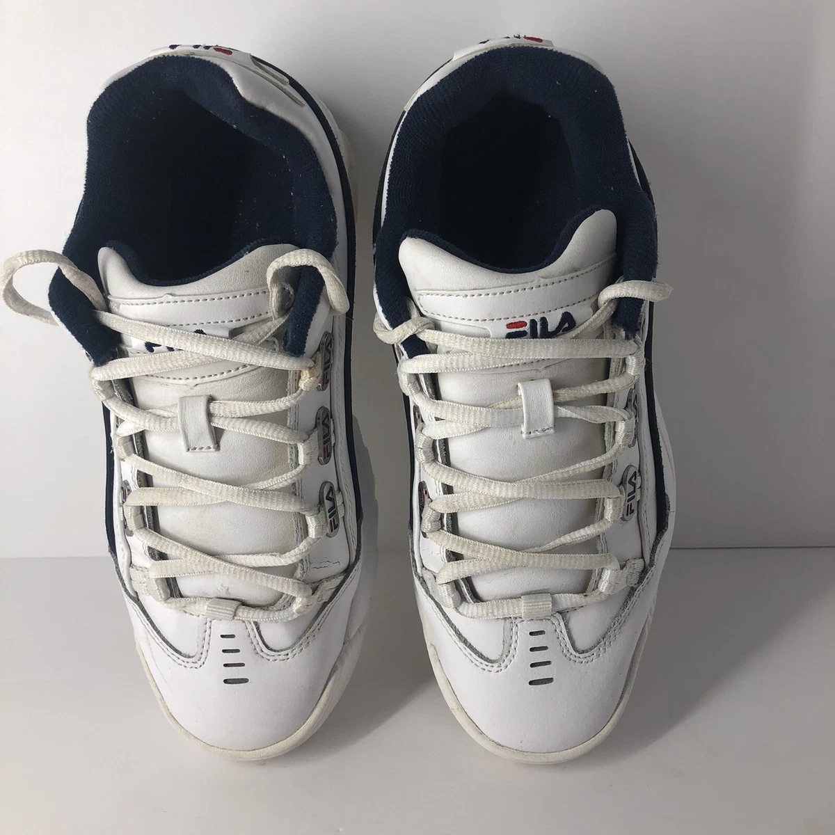 Fila Womens D Formation White Walking Shoes Item 5cm00395 125 W blue Interior
