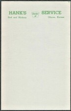 1970's Notepad Sheets (12) from Sinclair Service Station Dinosaur - Ottawa, KA.