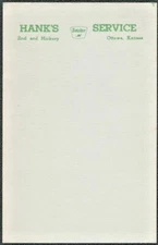 1970's Notepad Sheets (12) from Sinclair Service Station Dinosaur - Ottawa, KA.