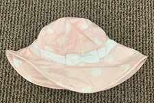Gymboree Sweet As Sugar Girls Sun Hat Size 18 Months-3T Pink White Vintage