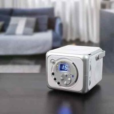 Jensen CD555 FM Stereo Bluetooth Boombox, Silver, 7.00 x 9.75 x 6.00 inches