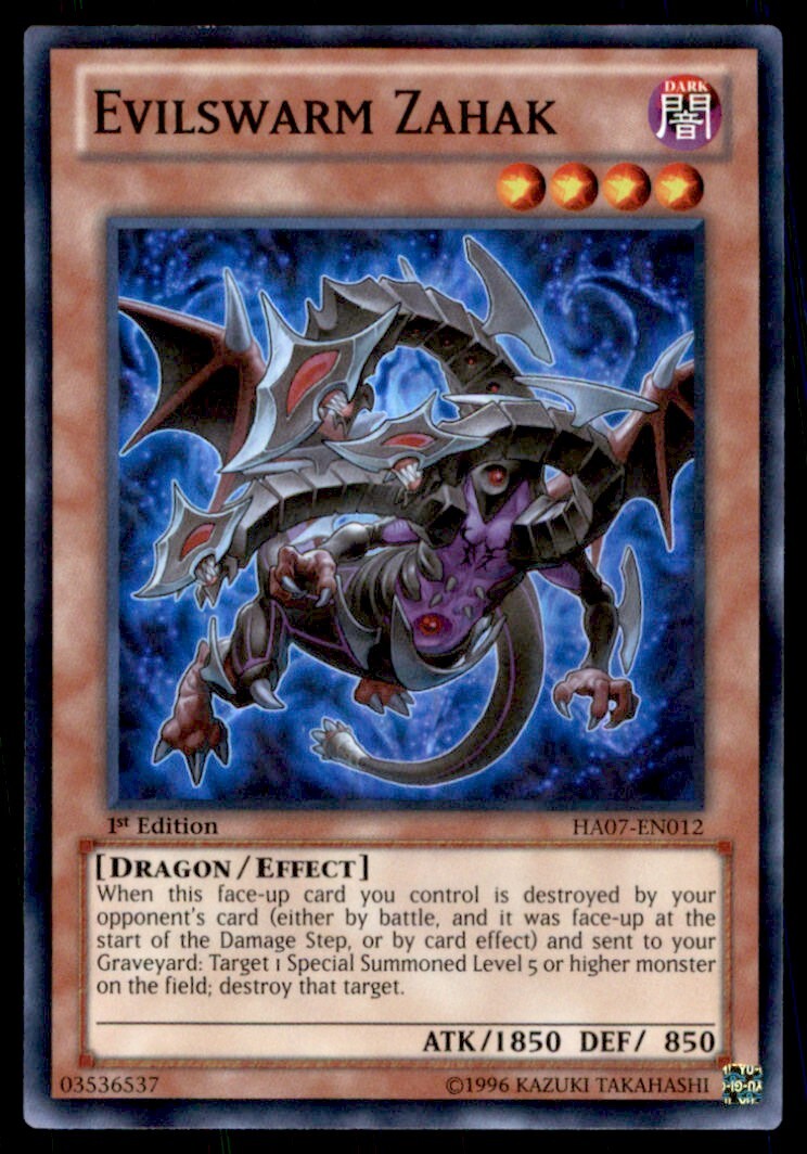 Yugioh! Evilswarm Salamandra Sr04-en015 1st Edition Comun Inglés