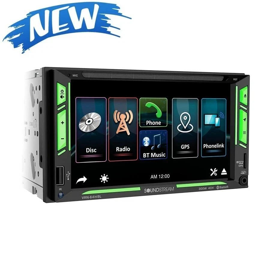 Soundstream VRN-64HBL - 6.2 Inch Navigation Bluetooth Double Din Car Stereo - Image 4 of 4