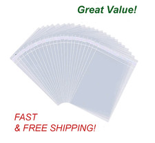 9x12" Cello Poly Clear Bags / Resealable, Acid Free / heavy 1.4 mil