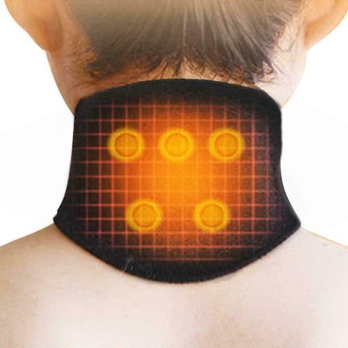 Self Heating Magnetic Neck Support Brace Collar Pain Relief Heat Pad Tourmaline - Picture 3 of 10