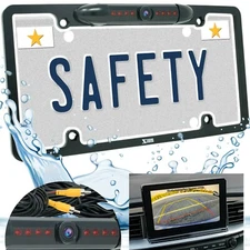 Waterproof HD Wide Angle License Plate Car Rear View Backup Camera Night Vision