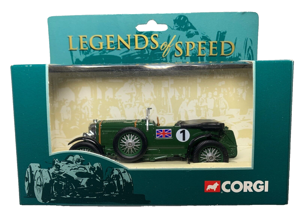 Corgi Diecast Model Car 00201 Bentley Racing Car #1 Green Legends Of Speed NEW