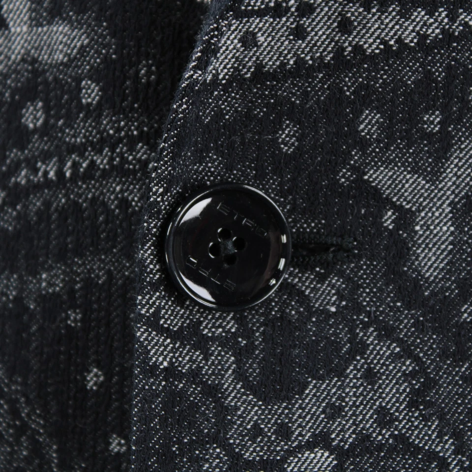 Abrigo deportivo Etro nuevo sin etiquetas mezcla de algodón/lino talla 50 (40 EE. UU.) en azul y gris cachemir Foto 2 de 4