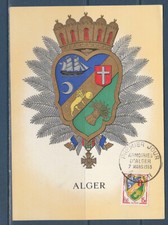 carte  1er jour  blason  armoirie d' Alger    1959