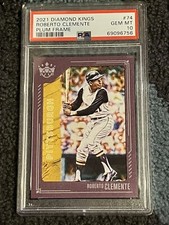 PSA 10 MINT BASEBALL CARD 2021 DIAMOND KINGS HOF ROBERTO CLEMENTE PLUM FRAME