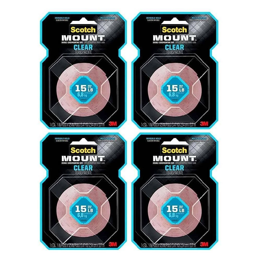 Scotch Mount Mountaing Tape, Double-Sided, Clear