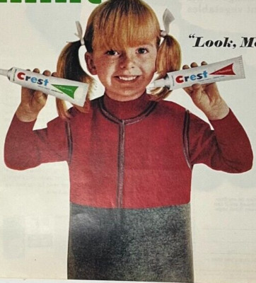 Crest Mint Toothpaste Vintage Print Ad 1967 Gee Mom Look Mom They Did ...