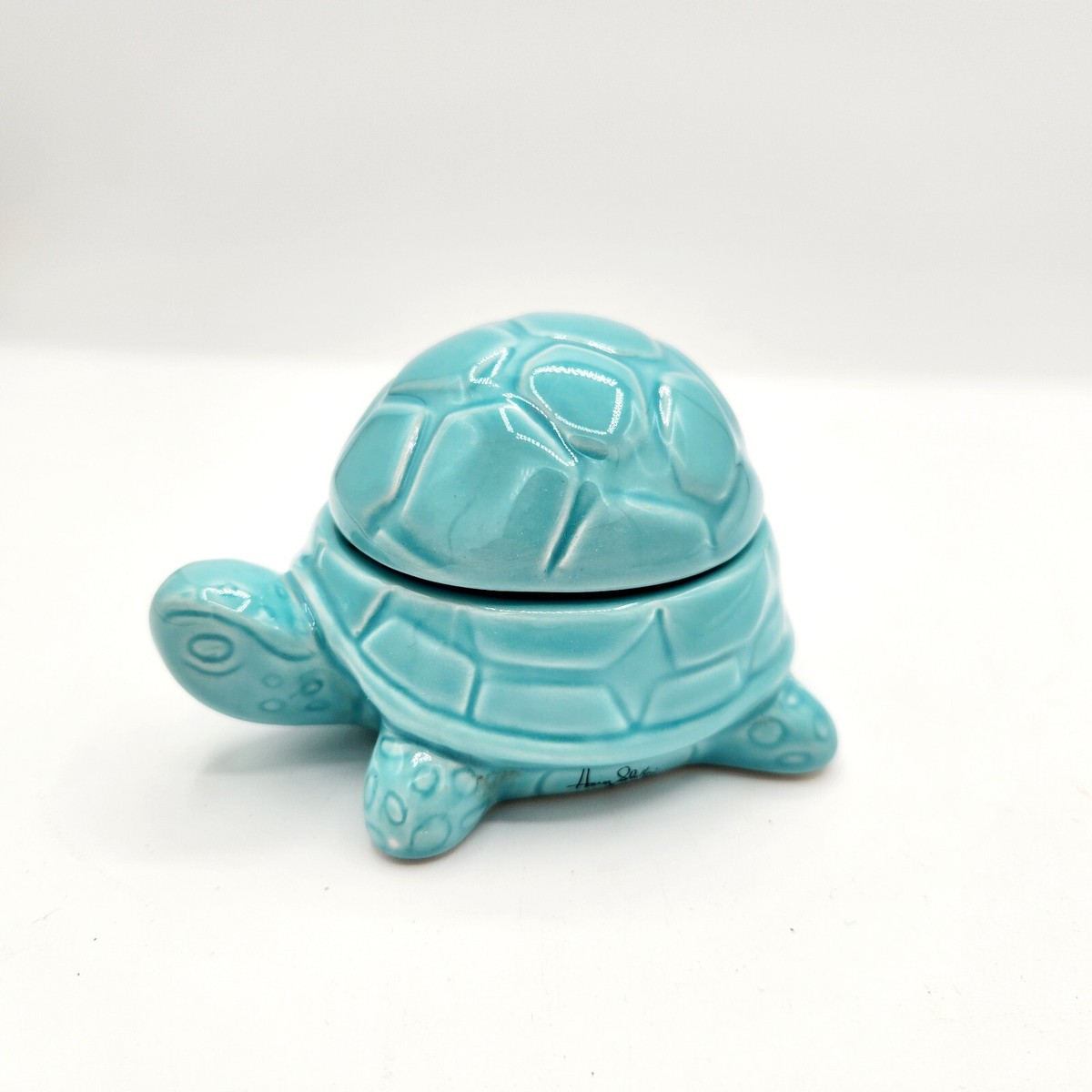 Bath And Body Works Turtle Candle CALYPSO SUN Turquoise Ceramic