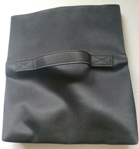 VTG NINA RICCI PARIS FOR Air De Temps Travel Cosmetic Bag Purse Black Nylon - Picture 5 of 8