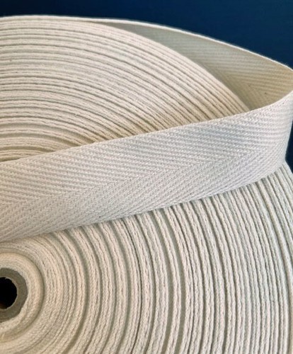 Roll of 72 yards 1" NATURAL Cotton Herringbone Binding Tape Bias Ribbon USA - Picture 2 of 3