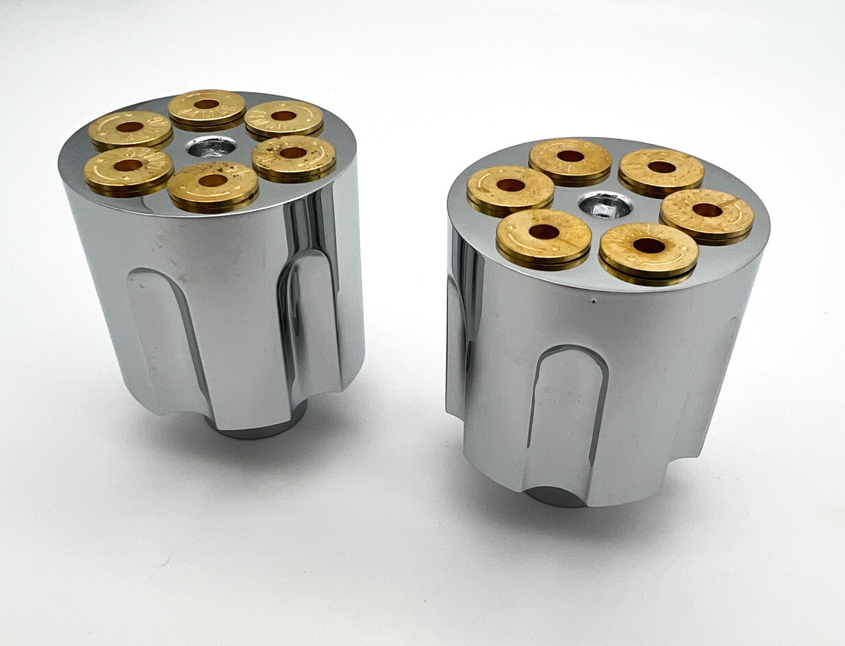 Pair Gun Cylinder Style Air Valve Knobs ScrewIn Peterbilt Kenworth