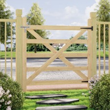 Pedestrian Side Gate Wooden Garden Outdoor Entrance Gates Pinewood Fence Door UK
