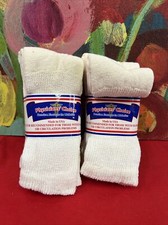 PHYSICIANS CHOICE Lot Of 2 Packs 3 Pr White Diabetic Crew Socks Men  s 9-11 NIB