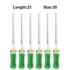 Sky Choice K-Files - 21 mm Length, Size 35 Green with Rubber Stopper 6/Pkg