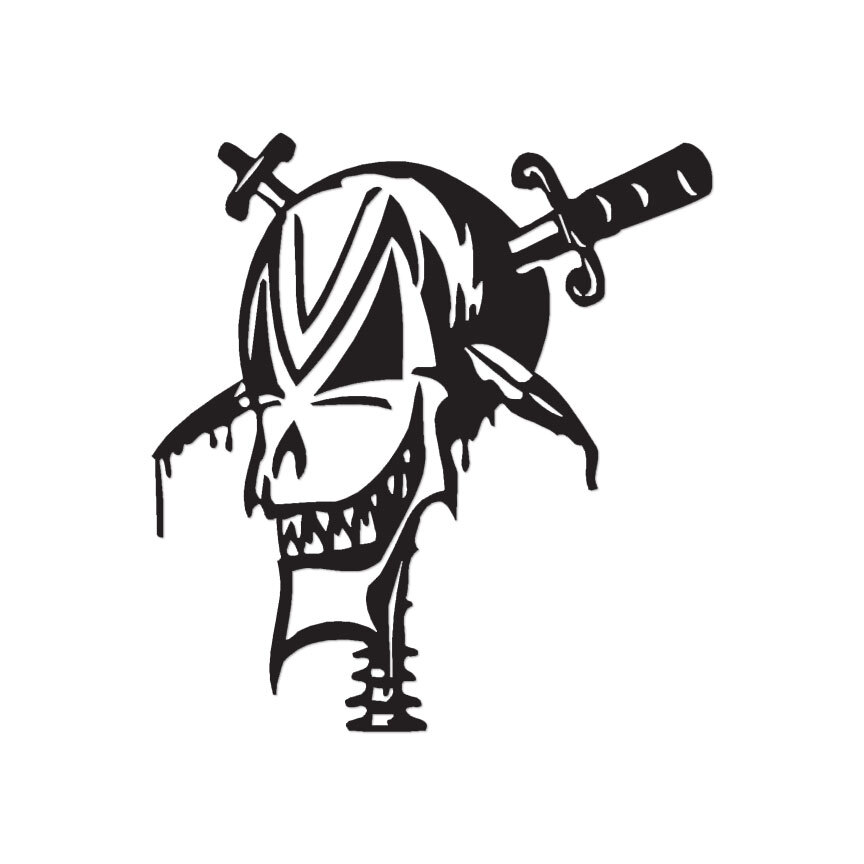 トップス Skull illustration print studded cross farp,small,wall_texture,