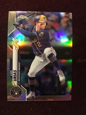 2020 Topps Chrome Base Silver Refractor Brewers Luis Urias Baseball Card #169