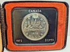 1972 CANADIAN SILVER DOLLAR COIN in original case-Toned-0.500 silver CANADA #105