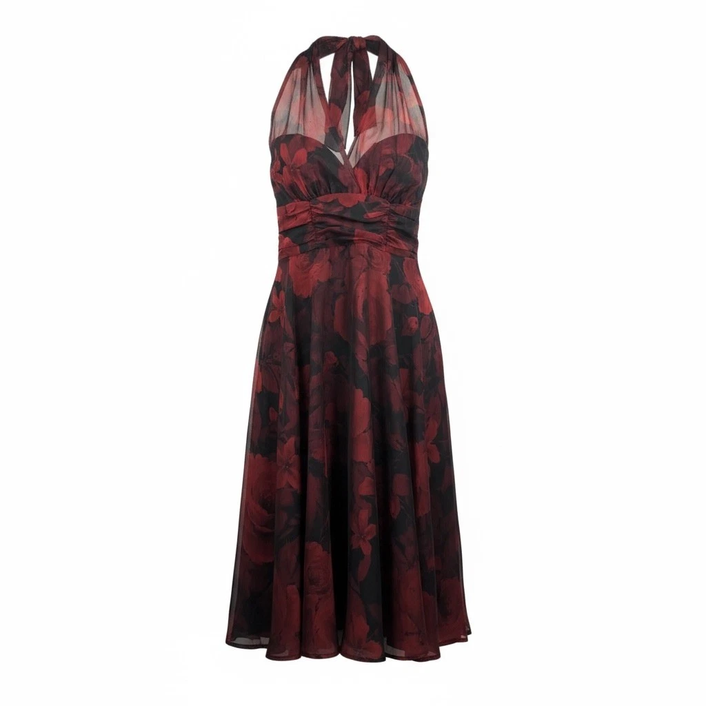 green emerald velvet dress Women's Tweed Fit & Flare Dress main image 1