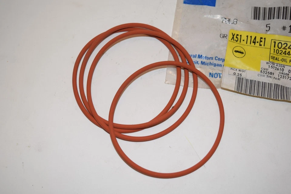 4x NOS 10244495 SELLO FILTRO ACEITE ADAPTADOR GM COCHES CAMIONES 1982-1996 B13-138 Foto 3 de 3