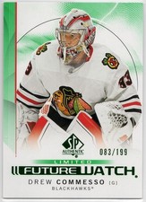 2024-25 SP Authentic Drew Commesso #188 Blackhawks Limited Green SN# /199