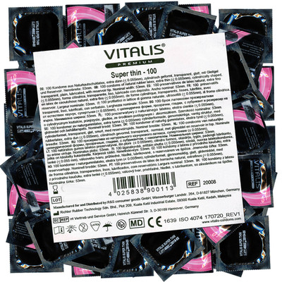 Vitalis PREMIUM Super Thin 100 Kondome 0,055 mm, dünne gefühlsechte Kondome