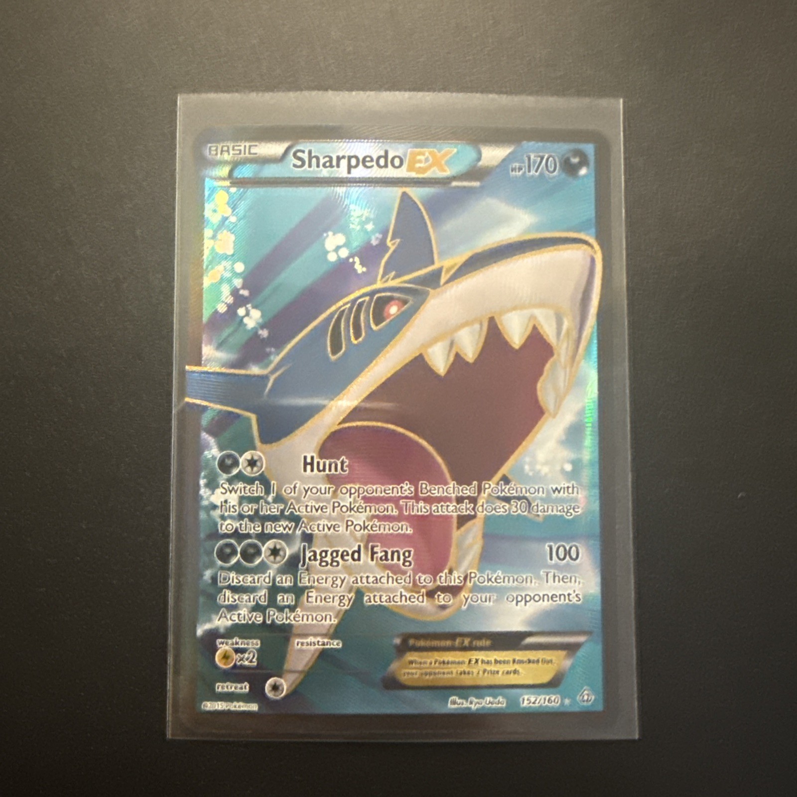 Sharpedo EX (152 Full Art) 152/160 XY - Primal Clash Holo NM