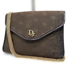 Borsa a tracolla Dior Vintage 2Way Trotter in pelle marrone autentica F0218857