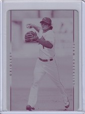 2007 Upper Deck UD Series 2 BRIAN ROBERTS Magenta Printing Plate 1/1 572 Orioles