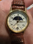 Vintage Timex Moon Phase Sun/Moon Quartz Watch - Gold Tone - Running  Very Clean