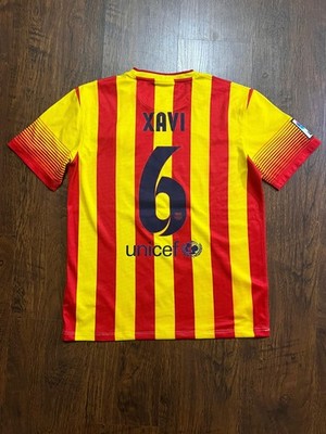 Barcelona 2013-14 Xavi #6 Away Shirt Jersey Trikot Maglia Nike 532823-703 M