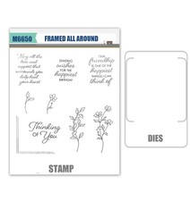 FRAMED ALL AROUND Stamps and Metal Cutting Dies DIY Scrapbooking Album card