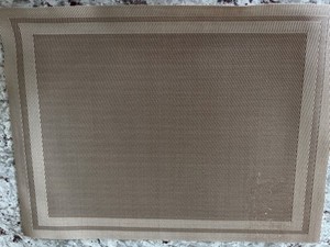 Taupe Polyester Placemats, set of 4, 14" x 18.75", reversible ((T416)