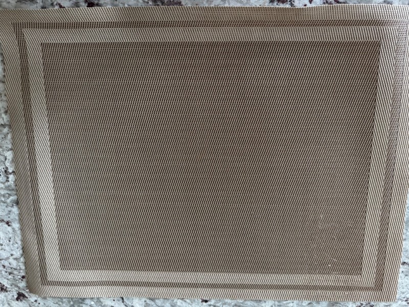 Taupe Polyester Placemats, set of 4, 14" x 18.75", reversible ((T416)