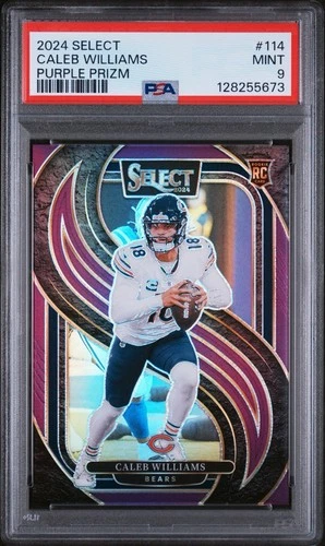 2024 Select Caleb Williams Purple Prizm /75 PSA 9