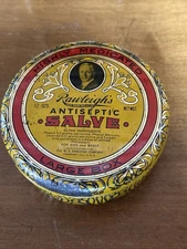 Vintage Rawleigh's Antiseptic Salve 12 oz ounce Round Tin